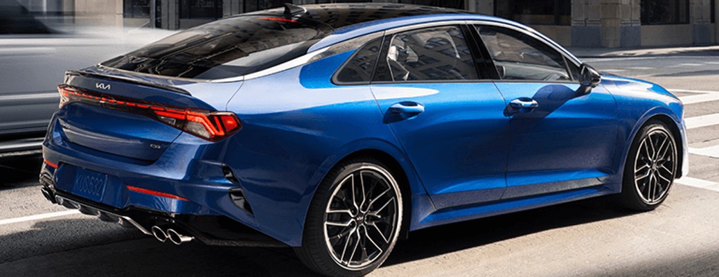2023 Kia K5 rear and side angle