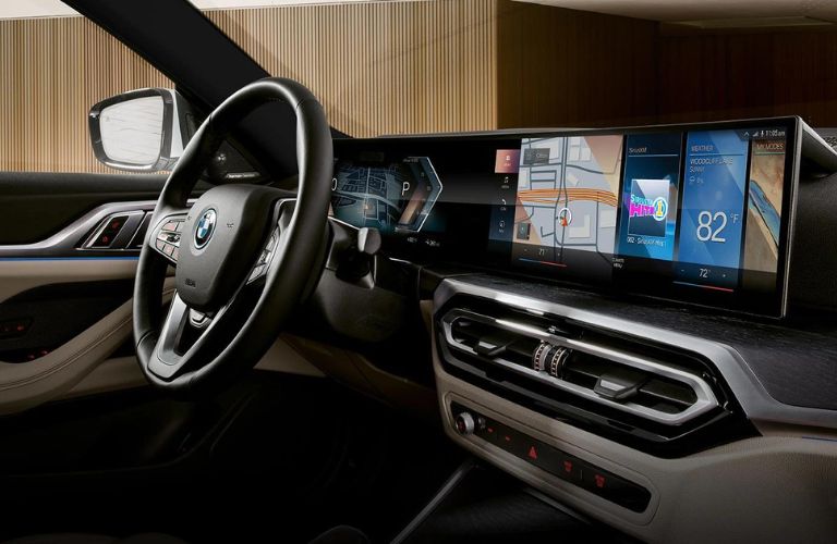 cockpit view of the 2023 BMW i4