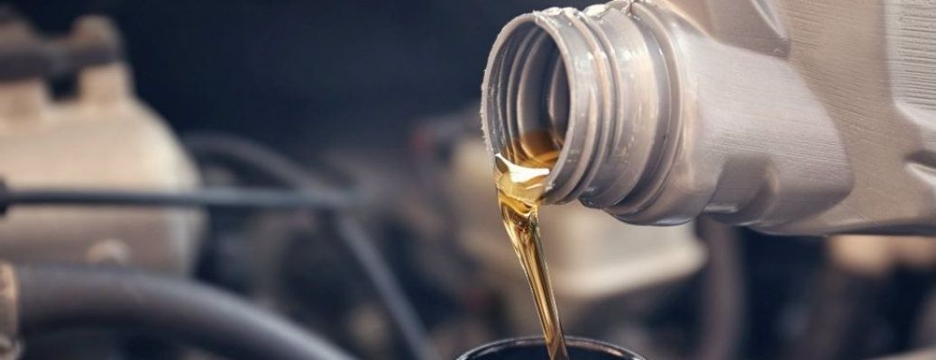 Oil pouring from a canister