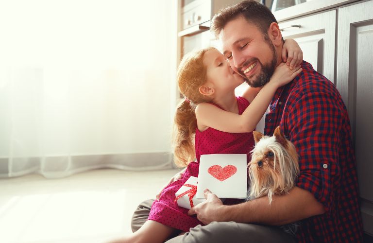 A father and daughter