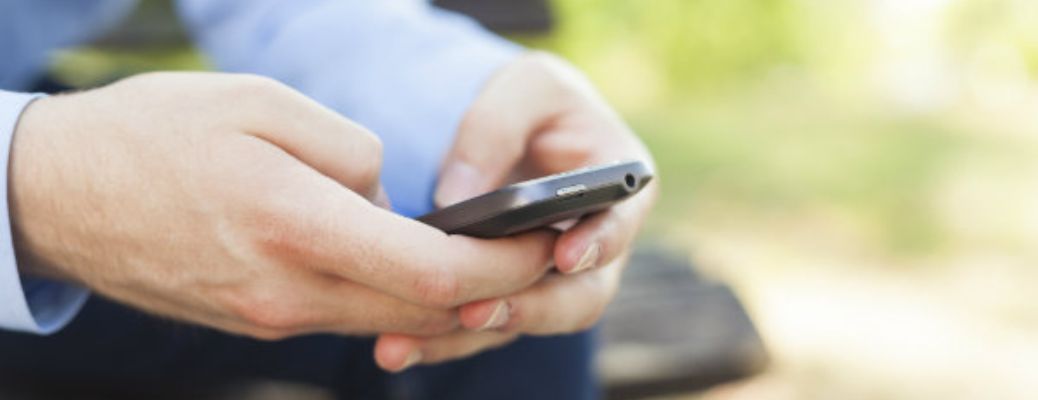 A man using a smartphone