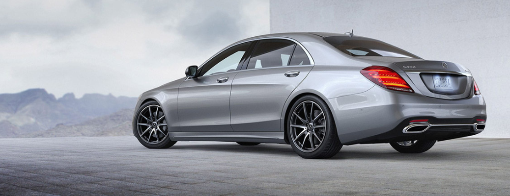 Back view of the 2020 Mercedes-Benz S450 sedan