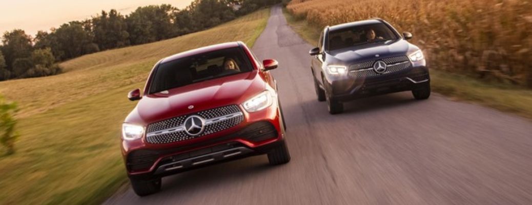 Two 2021 Mercedes-Benz GLC side by side