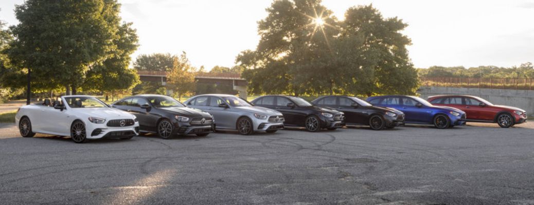 2021 Mercedes-Benz E Class lined up