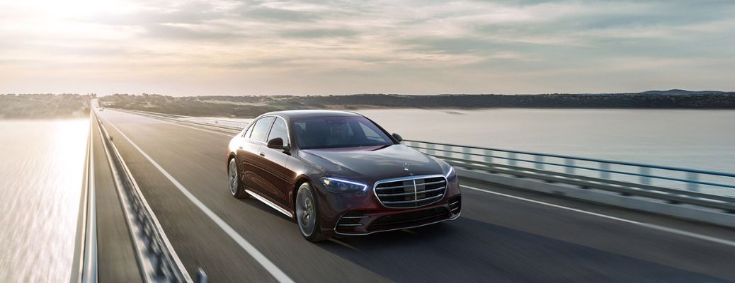2023 Mercedes Benz S Class on the road