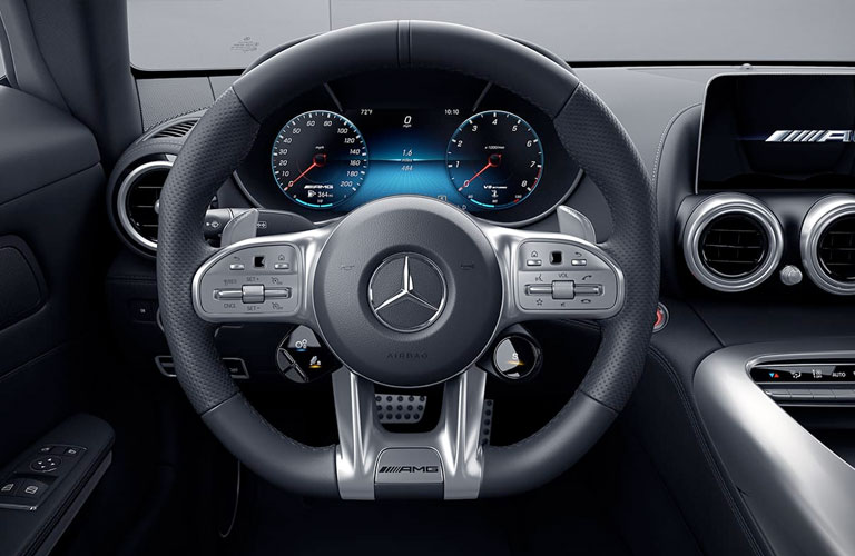 Sterring wheel of the 2020 Mercedes-Benz AMG GT Coupe 