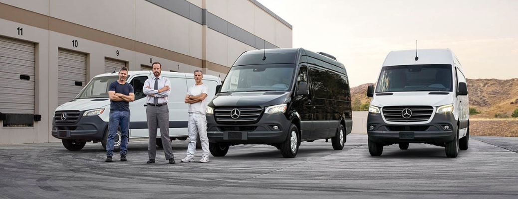 2024 Mercedes-Benz Sprinter Passenger Van models parked with its owners