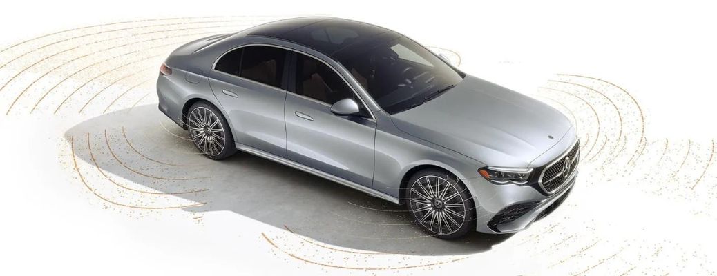 aerial view of the 2024 Mercedes-Benz E 350 4MATIC Sedan