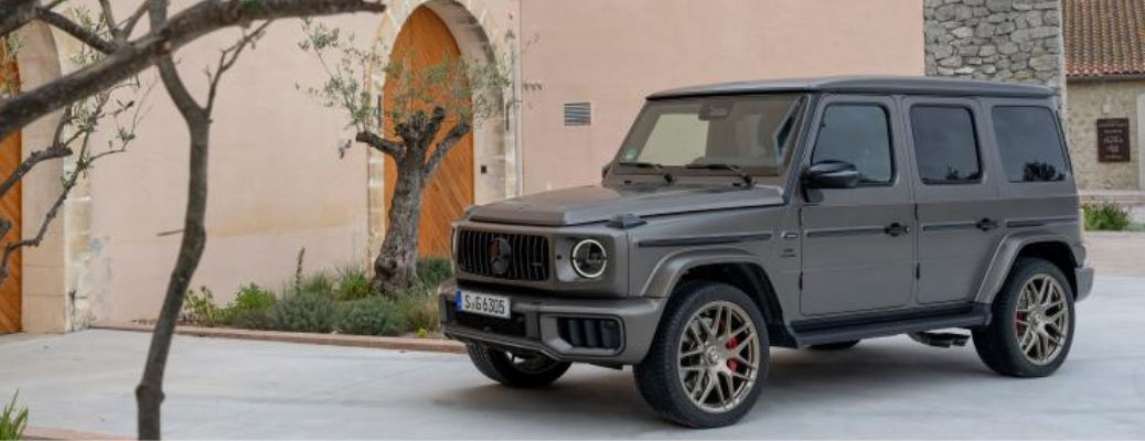 2024 Mercedes-AMG G 63 parked in front of a house