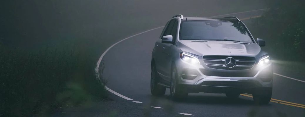 a Mercedes-Benz vehicle on a road