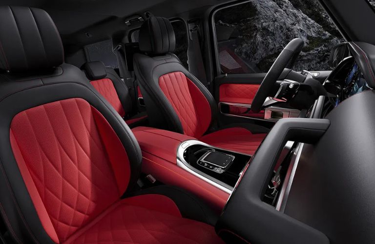 2025 Mercedes-Benz G-Class interior with red seats