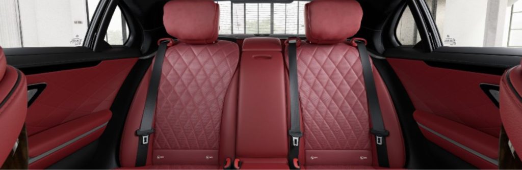 2025 Mercedes-Benz S-Class seating in Carmine Red