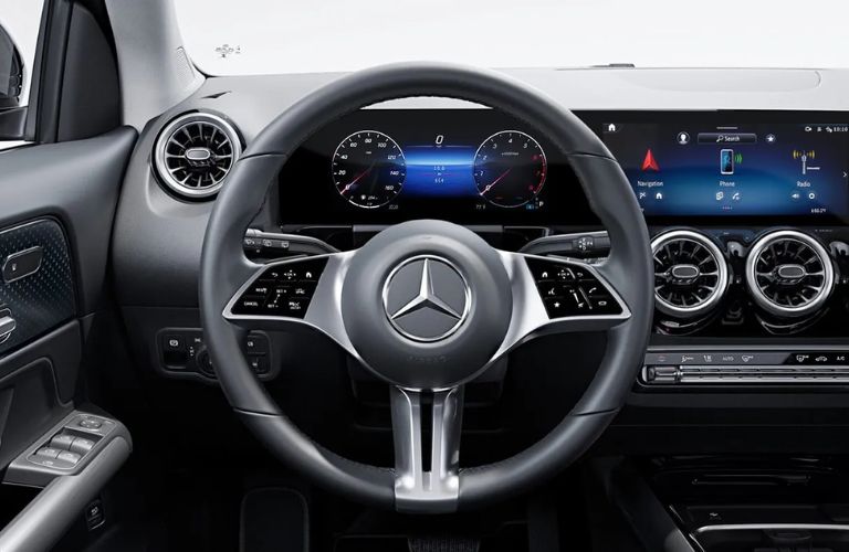 steering wheel in the seating in the 2026 Mercedes-Benz GLA SUV