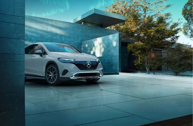 2026 Mercedes-Benz EQE SUV front and side angle