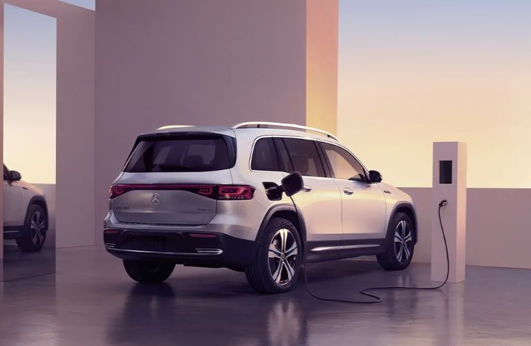 representative image of a Mercedes-Benz EV being charged