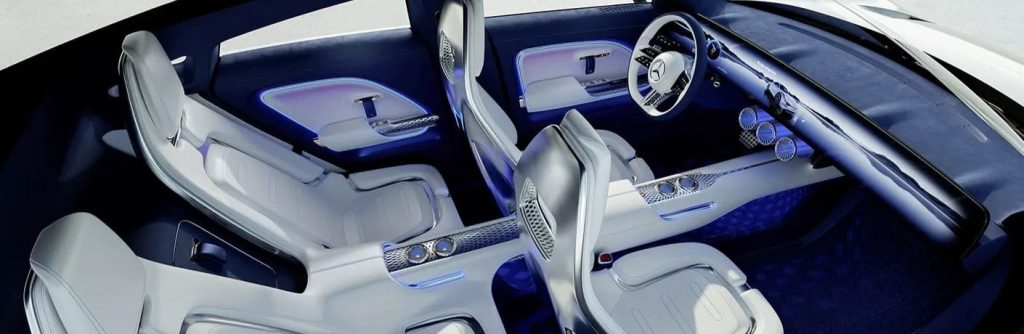 Mercedes-Benz Vision EQXX concept car seating side view