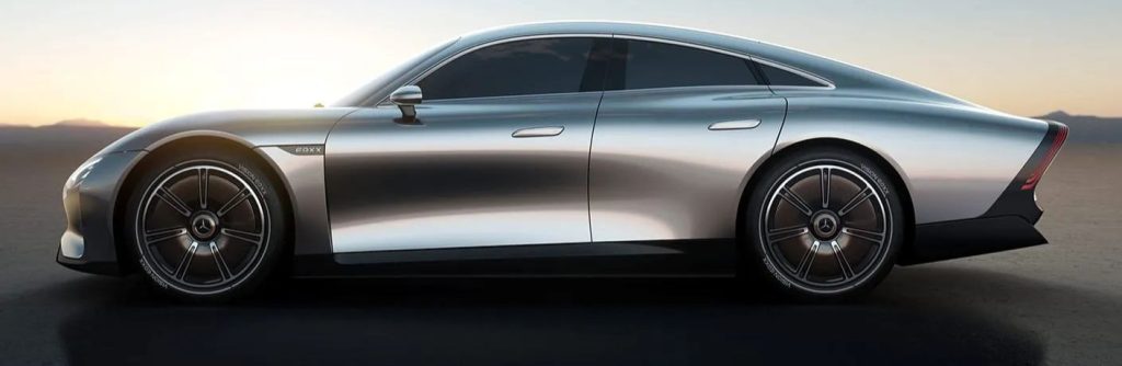Mercedes-Benz Vision EQXX concept car exterior side view