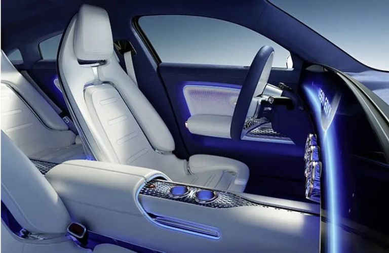 Mercedes-Benz Vision EQXX concept car front seats