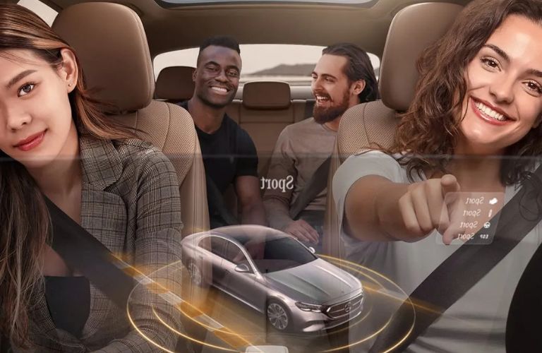 People riding in the 2026 Mercedes-Benz E-Class