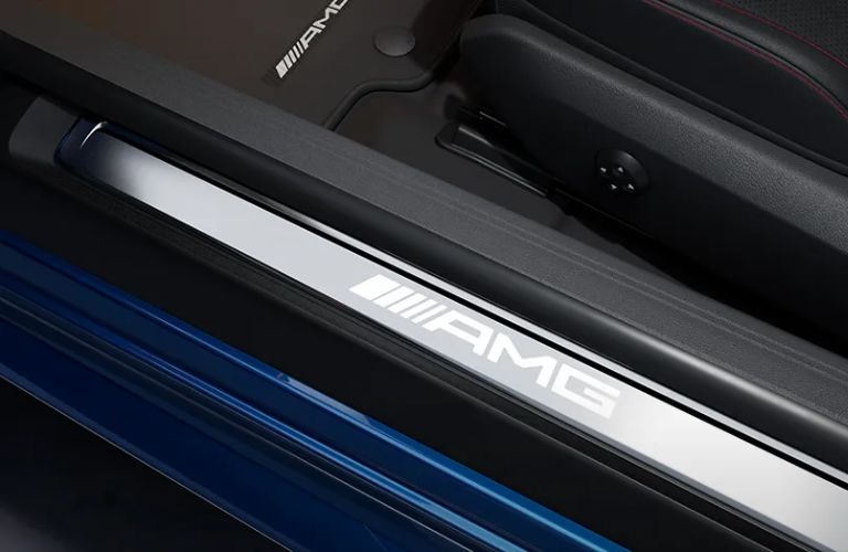 AMG® illuminated door sills in the 2026 Mercedes-Benz AMG® CLE 53 Cabriolet