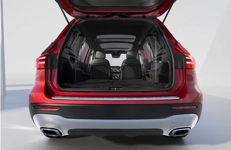 2026 Mercedes-Benz GLB rear cargo space with seats folded down