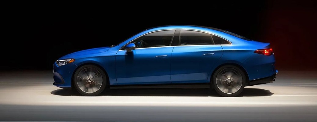 2026 Mercedes-Benz CLA 250+ with EQ Technology side view in blue