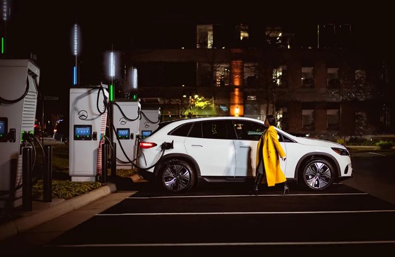 Charging a Mercedes-Benz EV