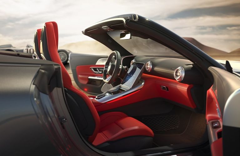 interior seating and dashboard of the 2026 Mercedes-Benz SL-Class AMG® 43 Roadster