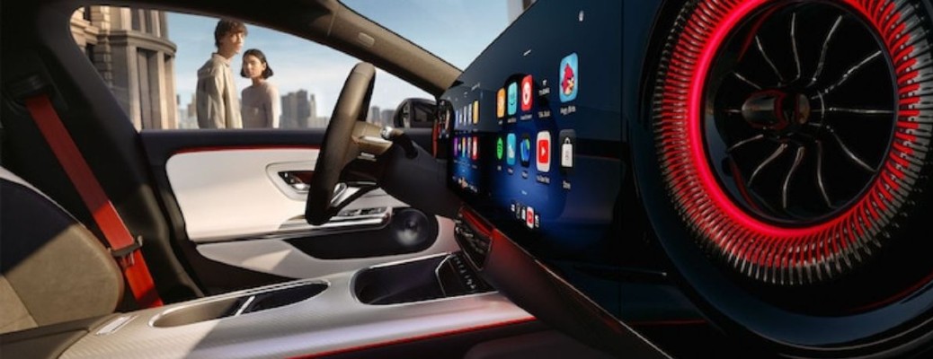 2026 Mercedes-Benz CLA EV front seats side view