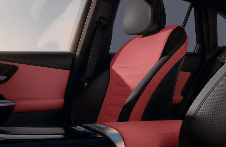 GLC SUV seating in red and black