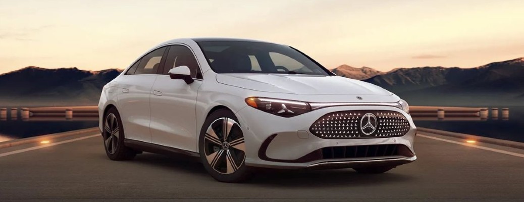 2026 Mercedes-Benz CLA with EQ Technology front and side angle