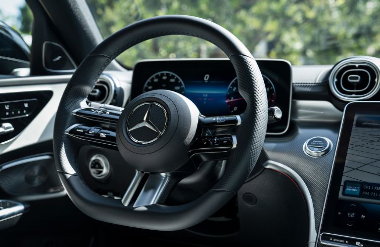 2026 Mercedes-Benz C Sedan interior front steering wheel