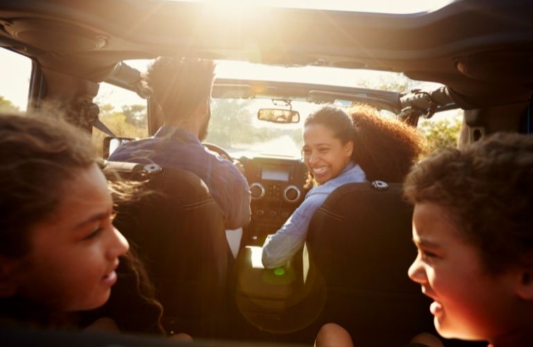 A family driving