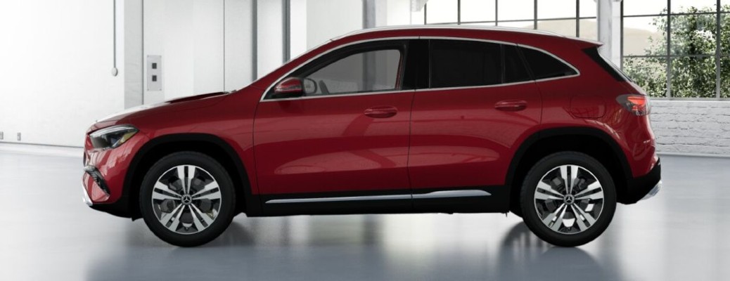 2026 Mercedes-Benz GLA side view in red