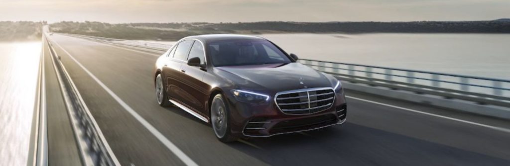 2026 Mercedes-Benz S-Class on a bridge over water