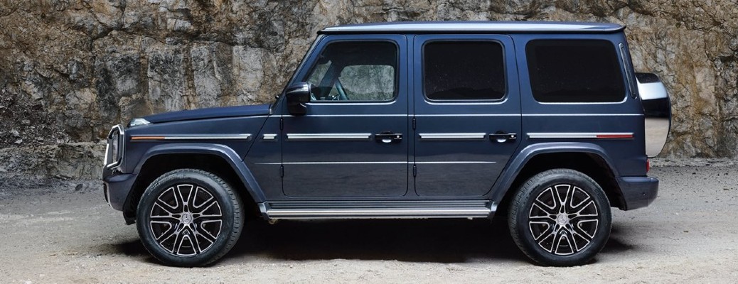 2026 Mercedes-Benz G-Class side view in snow