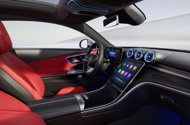 2026 Mercedes-Benz CLE 300 Coupe red front seats