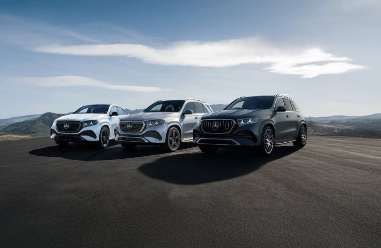 2027 Mercedes GLE SUV models in a row