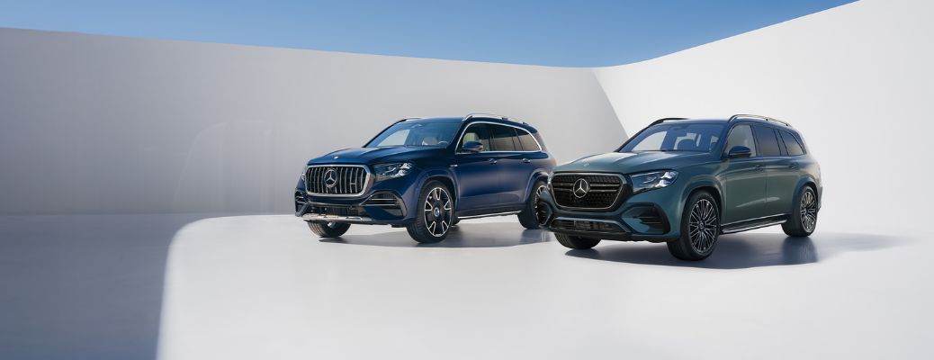 2027 Mercedes GLS SUV models in a row