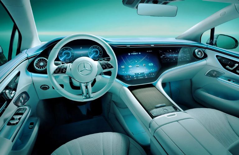 Dashboard view of the 2026 Mercedes-Benz EQE Sedan
