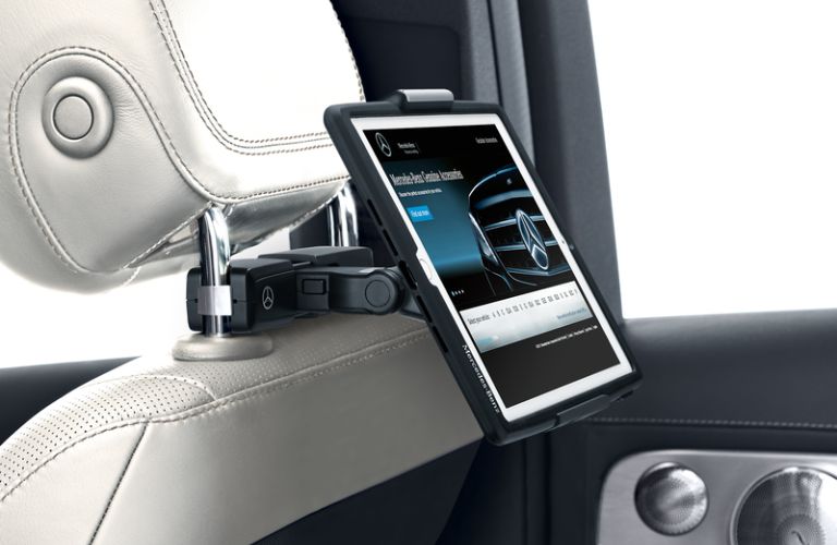 tablet holder in a Mercedes-Benz