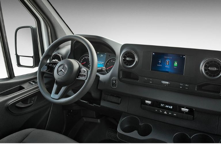 Dashboard view of the 2026 Mercedes-Benz Sprinter Cargo Van