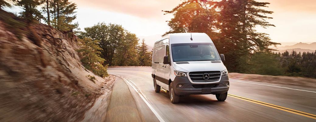 front quarter view of the 2026 Mercedes-Benz Sprinter Cargo Van