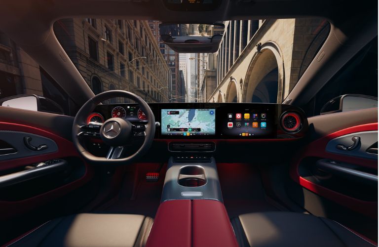 Dashboard view of the 2027 Mercedes-Benz CLA 250+ Electric Sedan
