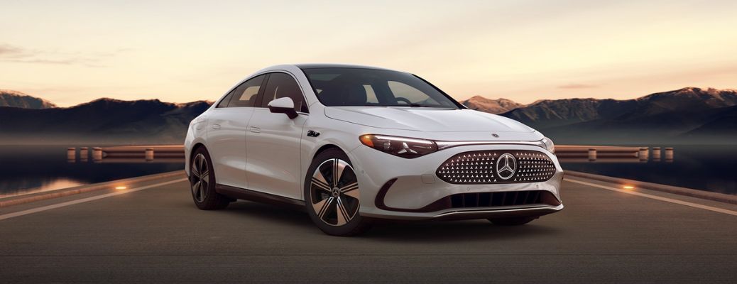 front quarter view of the 2027 Mercedes-Benz CLA 250+ Electric Sedan