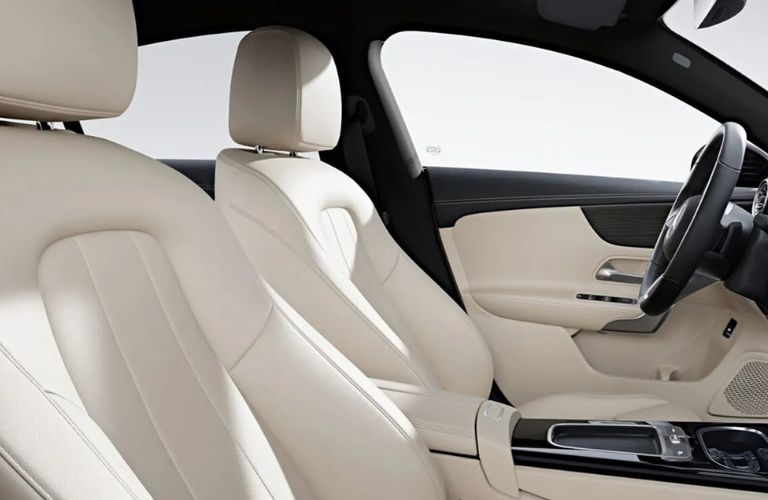 white seats in a Mercedes-Benz CLA car