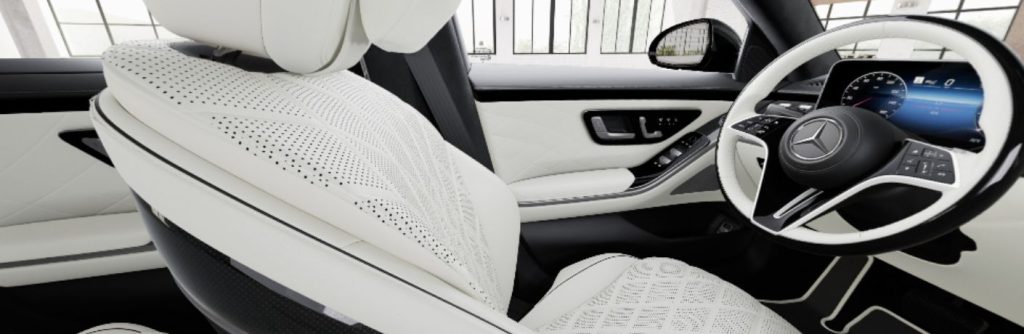 a Mercedes-Benz S-Class driver's seat