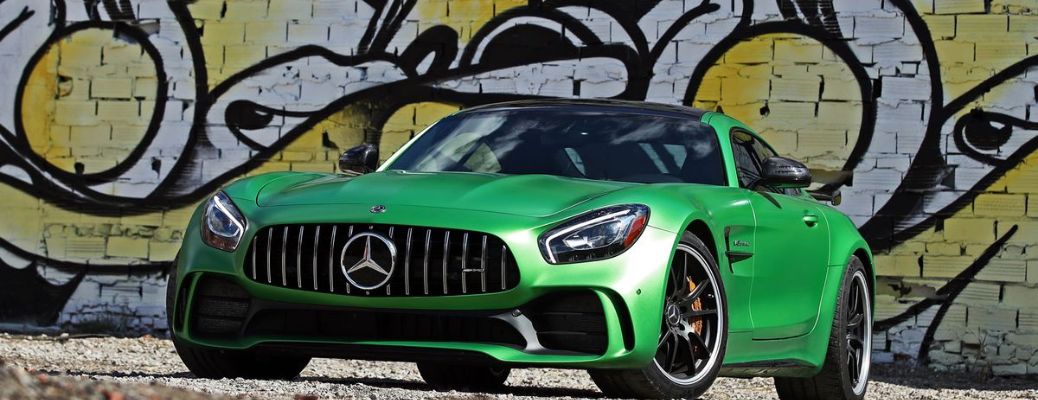 2018 AMG® GT Coupe in Green Side Front View