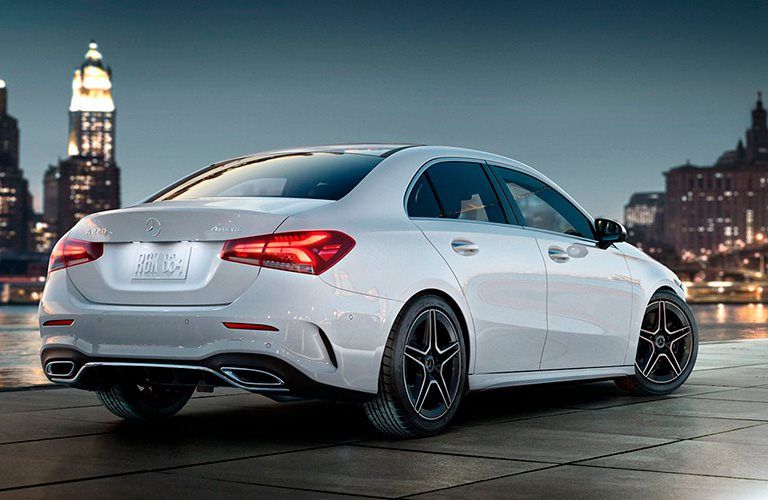 rear quarter view of a Mercedes-Benz