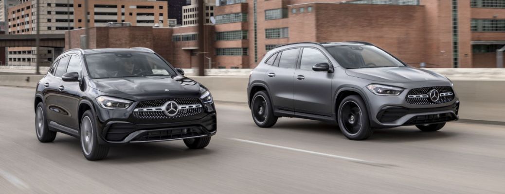 What are the 2021 Mercedes-Benz GLA trim options?